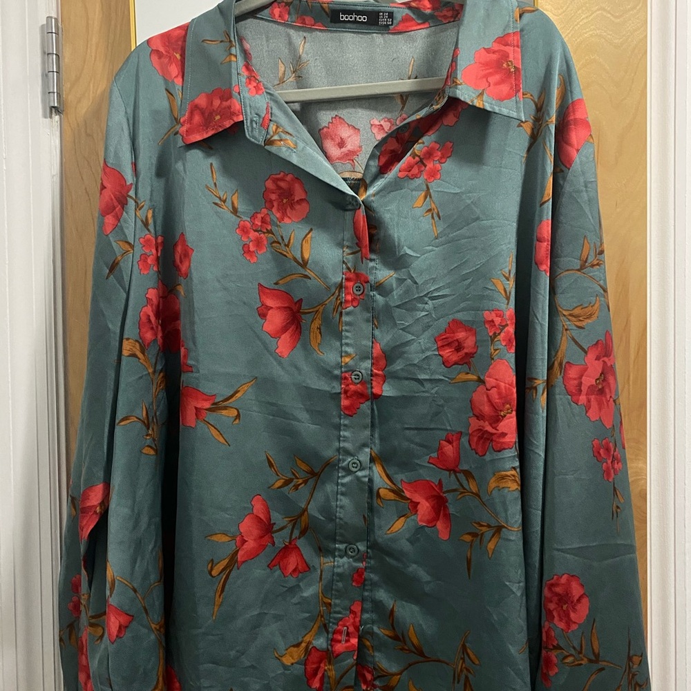 Floral silk shirt